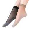 5 Pares de Medias para Mujer, Calcetines de Algodón de Media Pantorrilla, Antideslizantes, Anti-enganches, Transpirables, Medias Delgadas, Calcetines de Segunda Generación con Suela de Algodón y Hilo de Acero