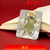 Guan Gong Pintado de Ouro Sem Adornos e Mão de Buda Zhusha Pintura Thangka Core Pingente da Montanha Wutai Thangka do Tibete