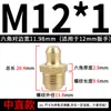 Boquilla de Grasa Estándar Nacional 6m8m10 Cabezal de Boquilla de Grasa de Cobre Cabezal de Boquilla de Pistola de Grasa Completo Curva Británica 12 Recta 14 cm Camión Montacargas
