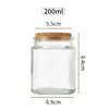 Taza de Vela Perfumada Marrón Personalizada Taza Vacía DIY Estilo Ins Frasco de Vidrio Marrón Pequeño para Velas Botella Vacía con Tapa de Corcho de Madera