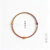 Pulsera de Oro Puro 999 con Cuentas de la Suerte, Hilo Rojo para el Año de Nacimiento, Mes Completo del Bebé, Adulto, Ceremonia de Apertura, Joyería de Oro, Regalo Casual