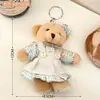 Menina Bonita Pingente Bonito Boneca de Pelúcia Boneca Urso Pingente de Bolsa de Boneca Acessórios Macios e Bonitos Chaveiro para Mulheres