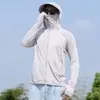 Ropa de Protección Solar de Seda de Hielo para Exteriores UPF50+ para Mujer, Mangas Largas, Estilo Nuevo, Anti-UV, Transpirable, Ropa de Protección Solar para Pesca para Hombre, Verano