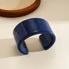 Série de Cores Dopamina Transfronteiriça Europeia e Americana Pulseira de Resina com Textura de Jade Branco Bracelete Aberto Colorido Joia Feminina Versátil da Moda