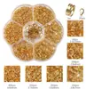 Caja de 7 Compartimentos de Hierro Anillos de Cierre de Langosta de Bucle Único Accesorios para Pulseras de Abalorios Hechas a Mano, Aretes y Materiales de Decoración de Joyería