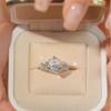 Anillo Corona Princesa a la Fuga para Mujer Diamante Completo Lujo Ligero Diseño de Alta Gama Elegante Versátil Diario Anillo Abierto