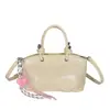 Novo Produto Transfronteiriço Simples Nicho Casual Alta Qualidade Portátil Bolsa Balde Versátil Feminina para Deslocamento Cor Sólida Bolsa Transversal