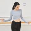 Ropa de Danza del Vientre para Mujer, Tops Adelgazantes de Manga Larga, Ropa de Práctica de Danza Moderna, Ropa de Entrenamiento Corporal Fitness Yoga