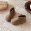 Botas Birkenstock Chiques Retrô Estilo Coreano para Meninas 2026 Outono/Inverno Novos Sapatos de Bebê Botas Curtas Meninas Botas de Couro com Solado Macio