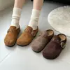 Zapatos Birkenstock de suela gruesa para aumentar la altura, nuevo modelo de otoño 2026, mules cerrados tipo perezoso sin cordones Birkenstock para mujer para usar en exteriores
