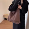 Bolso Grande de Ante Estilo Coreano para Mujer 2024 Nuevo Otoño e Invierno Versátil Bolso de Hombro Retro Gran Capacidad Bolso Tote para Viajar