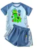 Traje de baño de dos piezas Minecraft Creeper Niñito Gordo para Niños, Verano Secado Rápido Sensación Fresca Tallas Grandes Conjunto de Natación Infantil