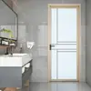 Puerta Sencilla de Baño para Inodoro, Puerta de Baño, Puerta de Vidrio de Aleación de Aluminio Titanio, Extremadamente Estrecha, Puerta Interior Batiente Mediana Estrecha para Cocina