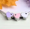 Huiyue exquisito multicolor hueco corazón Agujero Grande cuentas al por mayor diy rosa forma de corazón sueltas cuentas pulsera de cuentas accesorios