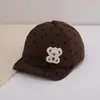 Gorra para Niños Estilo Coreano Primavera y Otoño Gorra de Oso para Niños y Niñas Oso Lindo Casual Versátil