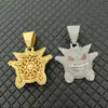 Colgante Completo de Diamantes Gengar Pokémon Clásico Japonés y Coreano Accesorios Unisex de Moda de Dibujos Animados Anime