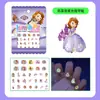 Adesivos de Unha Luminosos Elsa da Disney Estilo Fofo Infantil Material para Adesivo de Caderno Nome do Adesivo