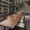 Mesa de Comedor Grande de Madera Maciza de Nogal Norte y Sudamericano Estilo Wabi-sabi Borde Natural Mesa de Tablón Grande Mesa de Comedor para el Hogar Mesa de Conferencias