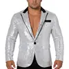 Jaqueta Brilhante Disco Nova Outono e Inverno Amazon Atacado Terno Masculino de Lantejoulas Zt-X61