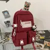 Nueva Mochila Escolar para Estudiantes de Secundaria Femeninas Mochila Simple de Gran Capacidad Mochila Impermeable Japonesa para Viajes de Estudiantes de Secundaria