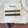Pinza lateral para el pelo con estampado de leopardo Maillard, pasador de moda para flequillo de la frente, pinza de pico de pato lateral, accesorio para el cabello