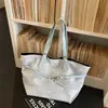 Bolsa Casual Grande Capacidade Estilo Coreano para Mulheres, Bolsa de Trabalho, Novo Modelo 2026, Bolsa de Ombro Simples Xadrez, Bolsa Tote Versátil