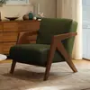 Cadeira Richard de meados do século, poltrona individual para sala de estar, cadeira de lazer designer para varanda, estilo retro francês em madeira maciça