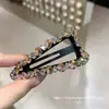 Pinzas para el cabello de pedrería brillante de lujo estilo coreano Dongdaemun Primavera 2026 para mujer, Colección de accesorios para el cabello de la frente
