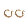 Aguja de Plata S925 Microincrustada Diamante Completo Exquisito Anillo de Oreja de Moda Sentido de Alta Gama Combinable Pendiente Distintivo Anillo para Mujer Popular en Internet Nueva Llegada