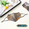 Mascarilla de Seda Hilo Xiangyun Cuatro Estaciones Estampada Doble Capa Esquina del Ojo Correa para la Oreja Ajustable Protección Facial Estilo Occidental de Alta Gama