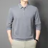 Camisa Polo de Manga Larga con Solapa y Cremallera Logo Estampado Personalizado Camiseta de Negocios Elegante Ropa de Trabajo Camisa Cultural Ropa de Trabajo Bordada