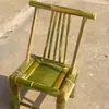 Silla de bambú respaldo de silla silla doméstica silla de ratán para una persona tejida de bambú ratán tejido silla pequeña de balcón silla de ocio taburete antiguo