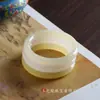 Venta al por mayor del fabricante Pulsera de Barra Redonda de Jade Verde Afgano y Jade Blanco para Mujer Pulsera de Jade de Barra Redonda Gruesa Color Raíz de Loto Rosa Pulsera Blanca como Grasa de Cordero