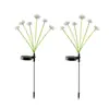 Luces solares para jardín, iluminación exterior impermeable para paisajes, luces ambientales, luces decorativas de hongo arcoíris para camping, balcón, césped