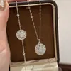 Pulseira Colar Girassol Gelo Quebrado Retro Luxo Leve High-End Estilo Francês Zircônia Micro-Incustada Bússola Conjunto de Moda Temperamento