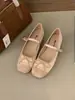 Sapatos Salto Interno Estilo Ballet Vermelho com Laço Elevado Femininos Lançamentos Primavera 2025 Sapatos Mary Jane para Vestido
