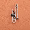 Accesorios de joyería de aleación para bricolaje, material para auriculares de guitarra de música retro de plata antigua