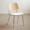 Silla de comedor retro nórdica para sala de estar del hogar, silla con respaldo de madera maciza, silla de diseño para reuniones, mesa y sillas de comedor vintage para cafetería
