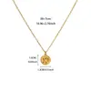 Collar con colgante de flor de goteo de aceite, collar con cadena OT de acero inoxidable chapado en oro de 18 quilates, joyería, superventas en Europa y América