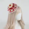 Pinza para el pelo con lazo de encaje de pastel de cereza estilo Lolita dulce japonés, lindo y versátil, exquisito accesorio para el pelo con clip para sombrero