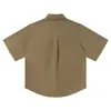 Yidao Vintage 2026 Verano Nuevo Estilo Japonés Moderno Retro Ropa de Trabajo Chic Bolsillo Doble Holgada Camisa de Manga Corta
