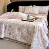 Conjunto de Quatro Peças de Colcha Fresca de Verão Tencel Luxo Leve Fresco Solteiro e Casal Colcha de Verão Lavável à Máquina Colcha para Ar Condicionado Colcha Fina