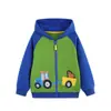 Nueva Chaqueta cárdigan con capucha para niño de otoño con patrón de bordado estampado Soporta procesamiento OEM personalizado con dibujos y muestras