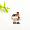 Clip de oreja eléctrico de cobre de oro real sin dolor sin agujero clip de oreja con tornillo colgante clip de oreja cabeza de onda espiral accesorios de joyería DIY