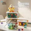 Caja de Almacenamiento de Plástico BNBS para el Hogar con Tapa abatible para Juguetes Infantiles y Artículos Varios, Caja Transparente para Almacenamiento de Objetos Pequeños