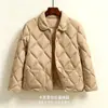 2026 Nova Jaqueta de Algodão Xadrez Outerwear Outono Inverno Estilo Coreano Leve Escritório Casual Versátil Quente
