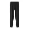 Pantalones Térmicos de Algodón Puro Clase A para Mujer, Cálidos, Auto-Calentables, Antibacterianos, de Otoño, Sin Costuras, de Cintura Alta, Moldeadores, Pantalones Cálidos para Mujer