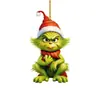 Set de Ocho Piezas de Bebé Grinch de Dibujos Animados Nuevo Producto Transfronterizo Colgantes para Coche Decoraciones para Árbol de Navidad Decoración del Hogar