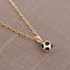 Collar con colgante de fútbol redondo con pintura de aleación y personalidad de la serie deportiva de la Copa del Mundo de fútbol de comercio exterior europeo y americano para hombres