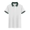 Uniformes para el personal de restaurantes y tiendas de té de leche, polo de manga corta bicolor con cuello jacquard de verano